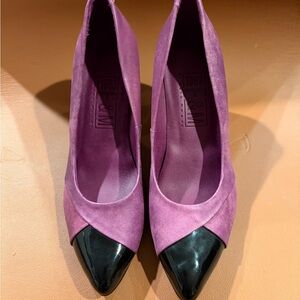 Chic Purple and Black Women's Heels
